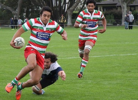 Chase Tiatia enjoying his rugby with Bay of Plenty 