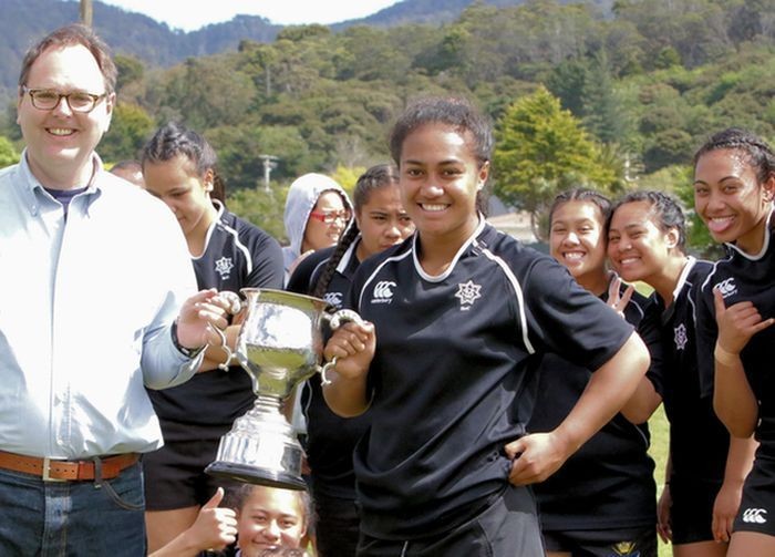 Monica Tagoai and St Marys College enjoying their rugby