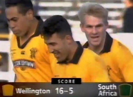 Wellington against international teams: versus South Africa 1994