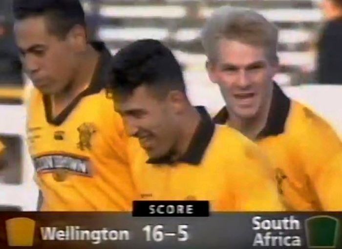 Wellington against international teams: versus South Africa 1994